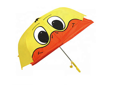 Yellow Strong Frame Cute Kids Umbrella Thiết kế logo tùy chỉnh Hoạt động trơn tru dễ dàng nhà cung cấp